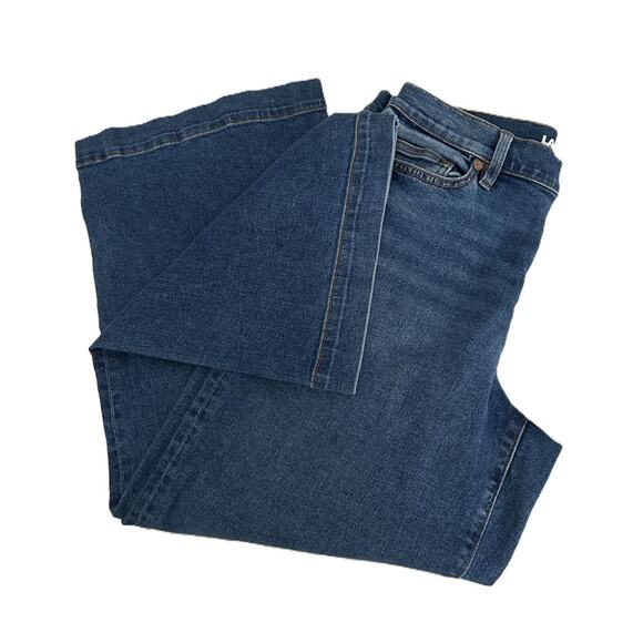 NWOT Lands' End Recover High Rise Wide Leg Indigo Jeans Size 10 Petite - Picture 9 of 15